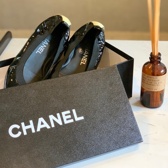 Black Chanel Flats Size 36C - Picture 2 of 4